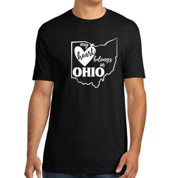 My Heart Belongs in Ohio - Unisex Premium Cotton T-Shirt Thumbnail
