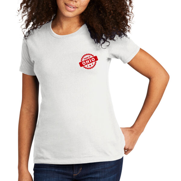 Made In Ohio Badge - Women's Premium Cotton T-Shirt Thumbnail
