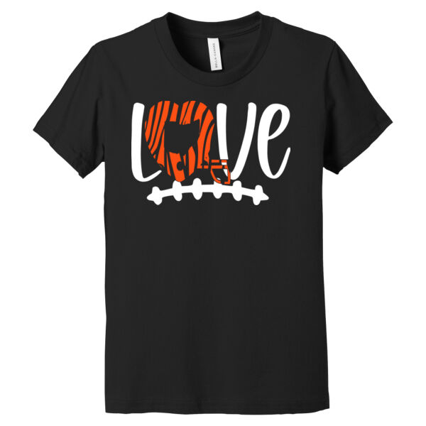 Cincinatti Football Love - Youth Jersey Short Sleeve Tee Thumbnail