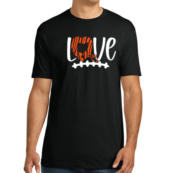 Cincinatti Football Love - Unisex Premium Cotton T-Shirt Thumbnail