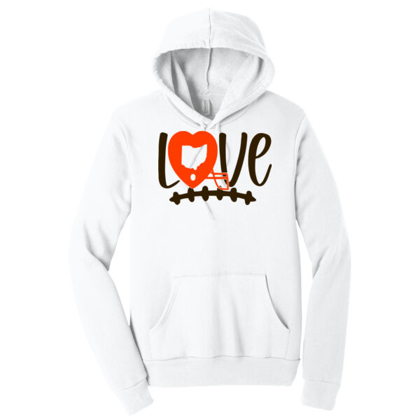 Cleveland Football Love - Unisex Premium Fleece Hooded Sweatshirt Thumbnail