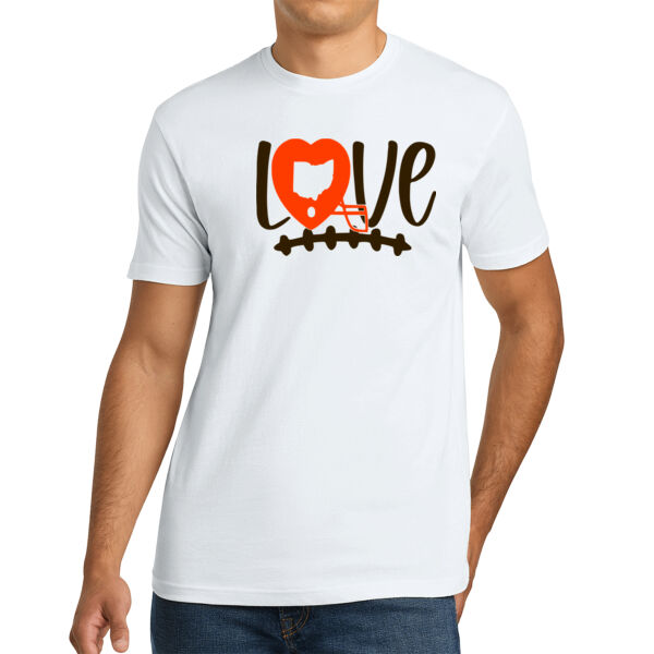 Cleveland Football Love - Unisex Premium Cotton T-Shirt Thumbnail