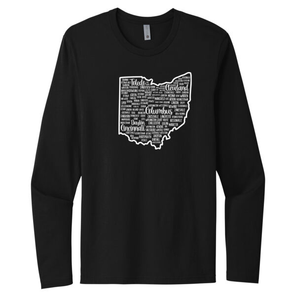 Ohio Cities - Unisex Premium Cotton Long Sleeve T-Shirt Thumbnail