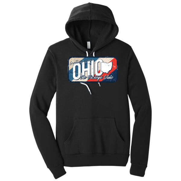 Greetings From Ohio - Unisex Premium Fleece Hooded Sweatshirt Thumbnail