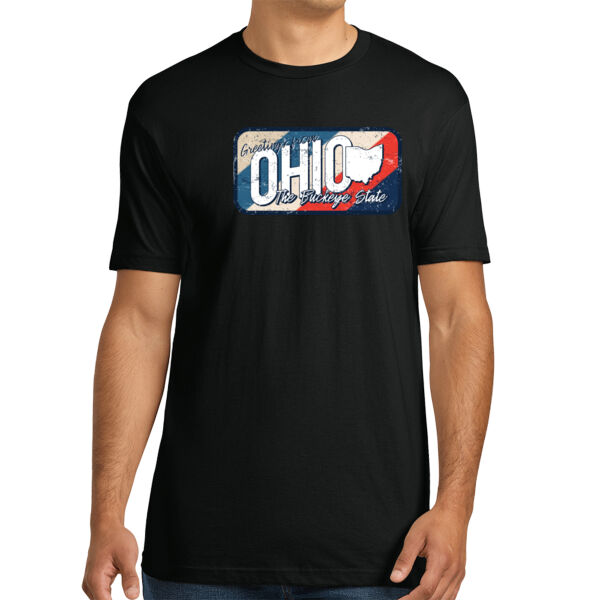 Greetings From Ohio - Unisex Premium Cotton T-Shirt Thumbnail