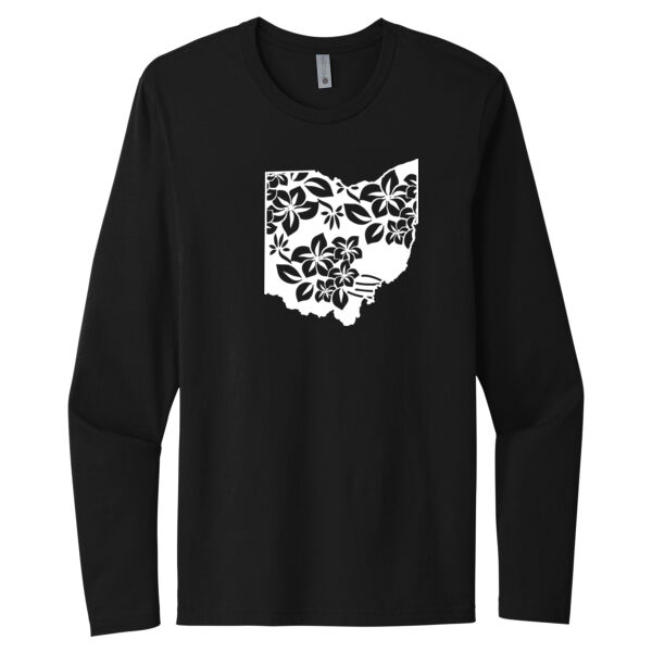 Floral Ohio - Unisex Premium Cotton Long Sleeve T-Shirt Thumbnail