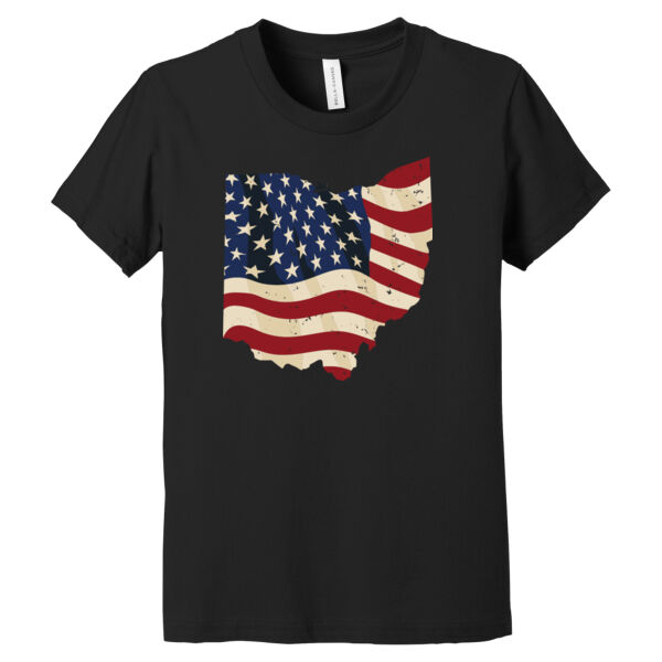 Ohio USA Map - Youth Jersey Short Sleeve Tee Thumbnail