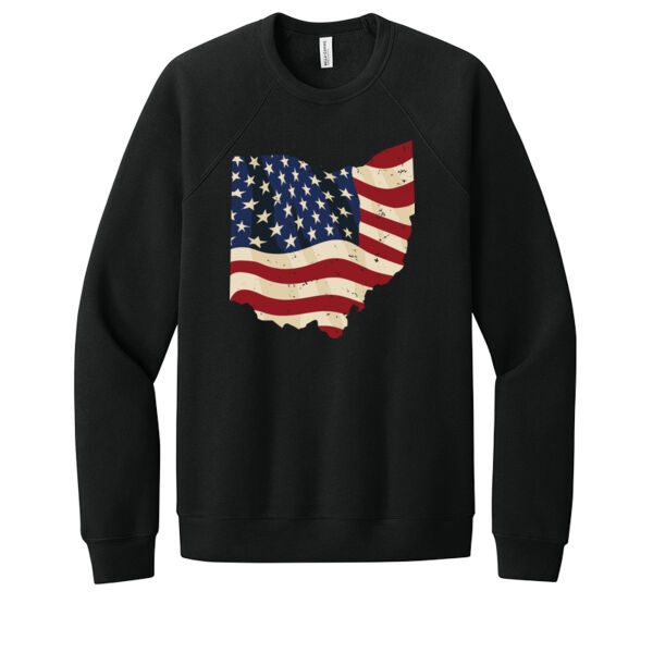 Ohio USA Map - Unisex Premium Fleece Crew Sweatshirt Thumbnail