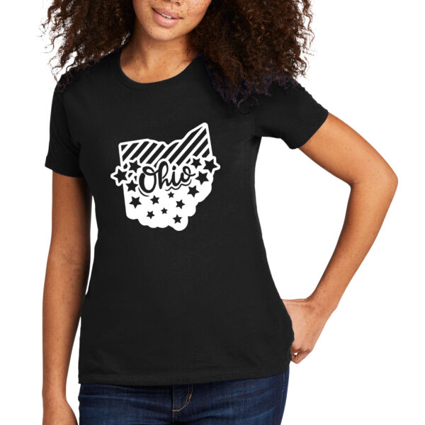 Ohio Stars and Stripes - Women's Premium Cotton T-Shirt Thumbnail