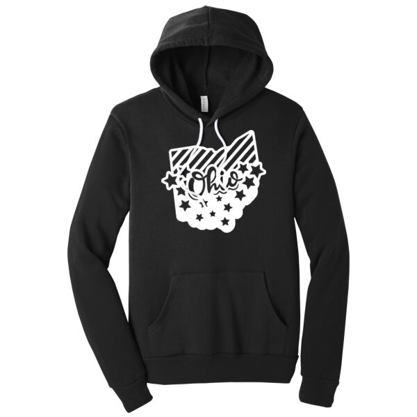 Ohio Stars and Stripes - Unisex Premium Fleece Hooded Sweatshirt Thumbnail