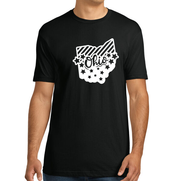 Ohio Stars and Stripes - Unisex Premium Cotton T-Shirt Thumbnail