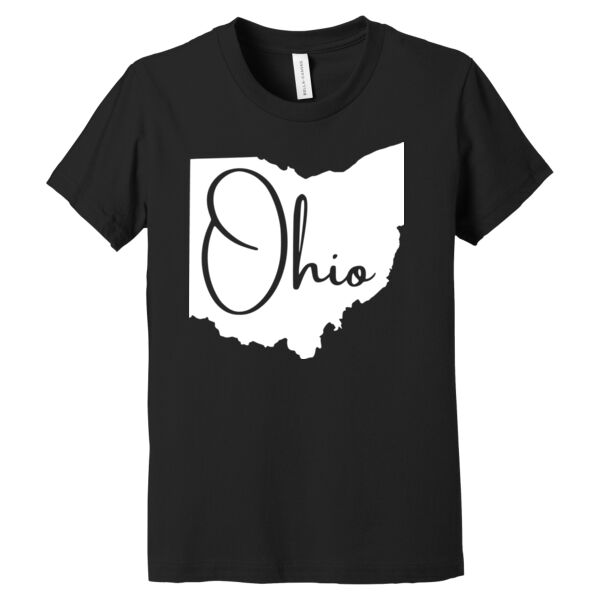 Ohio Map - Youth Jersey Short Sleeve Tee Thumbnail