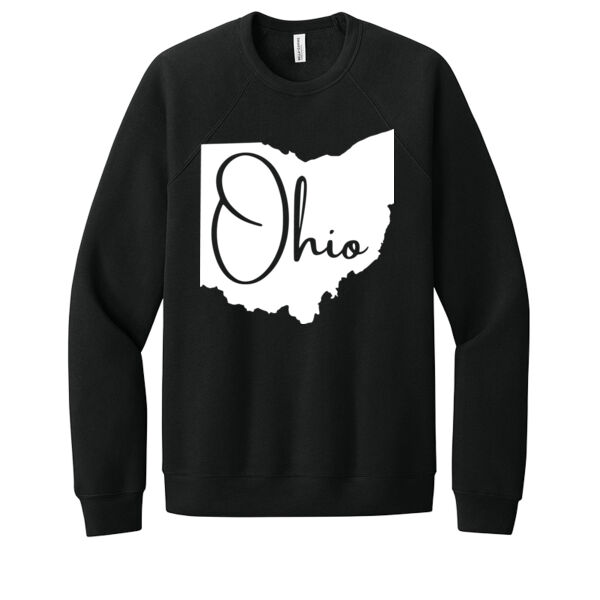 Ohio Map - Unisex Premium Fleece Crew Sweatshirt Thumbnail