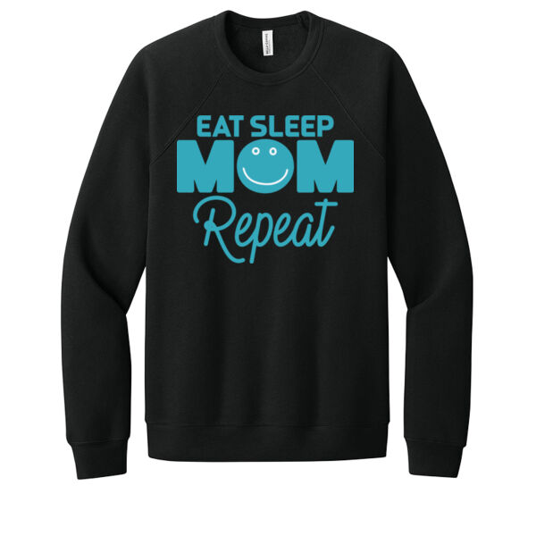 Eat Sleep Mom Repeat - Unisex Premium Fleece Crew Sweatshirt Thumbnail