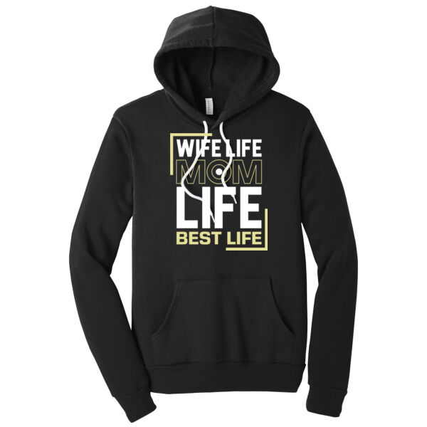 Wife, Mom, Life - Unisex Premium Fleece Hooded Sweatshirt Thumbnail