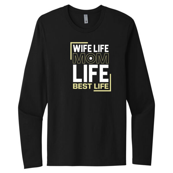 Wife, Mom, Life - Unisex Premium Cotton Long Sleeve T-Shirt Thumbnail