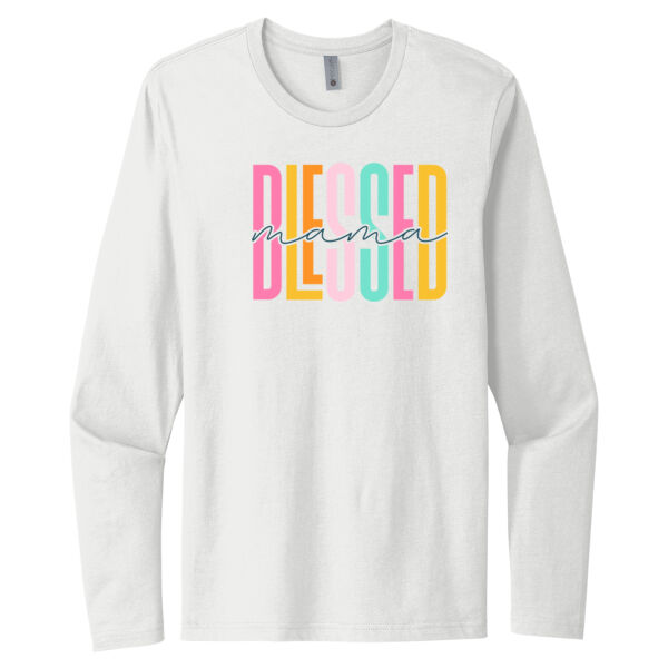 Blessed Mama - Unisex Premium Cotton Long Sleeve T-Shirt Thumbnail