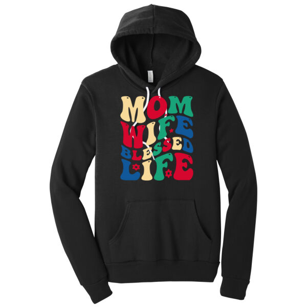 Mom, Wife, Blessed Life - Unisex Premium Fleece Hooded Sweatshirt Thumbnail