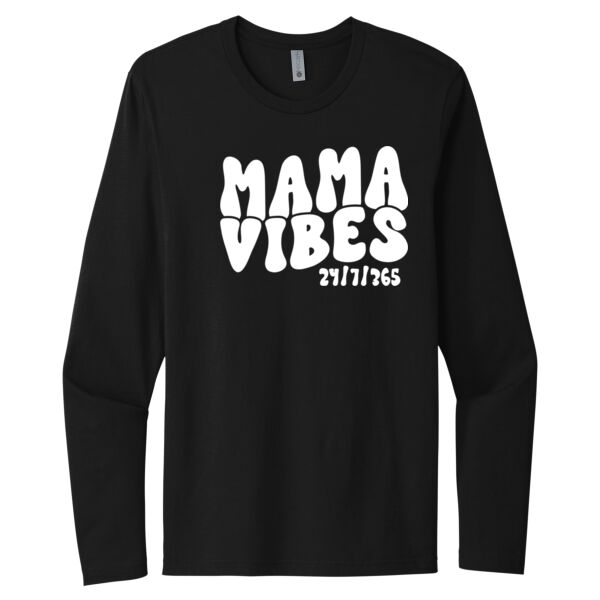 Mama Vibes - Unisex Premium Cotton Long Sleeve T-Shirt Thumbnail