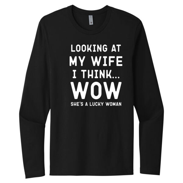 My Wife is Lucky - Unisex Premium Cotton Long Sleeve T-Shirt Thumbnail