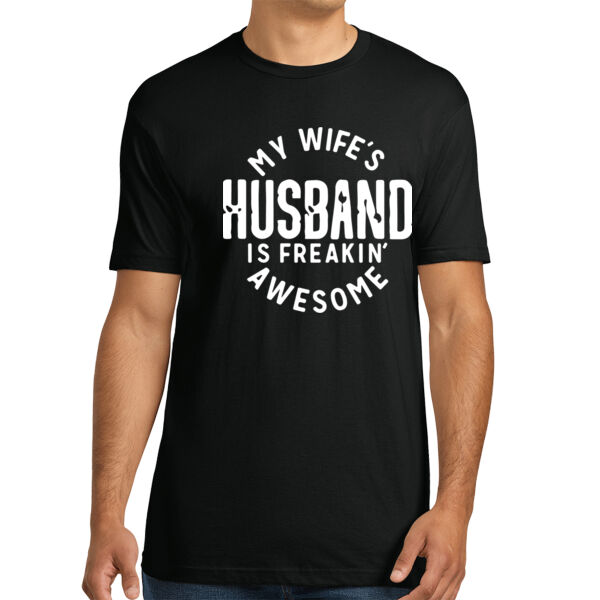 Wife's Husband - Unisex Premium Cotton T-Shirt Thumbnail