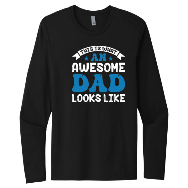 What an Awesome Dad - Unisex Premium Cotton Long Sleeve T-Shirt Thumbnail