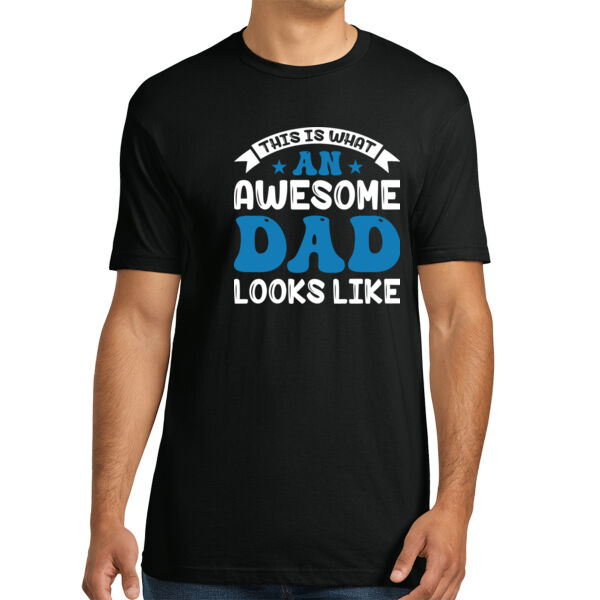 What an Awesome Dad - Unisex Premium Cotton T-Shirt Thumbnail