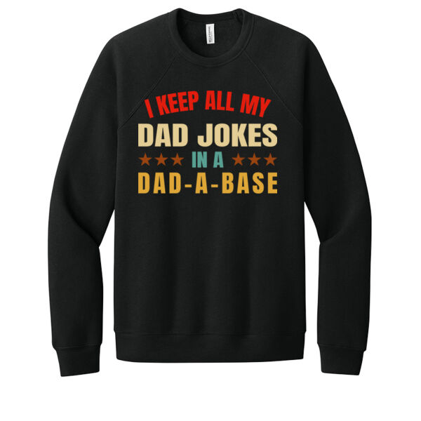 Dad Joke Dadabase - Unisex Premium Fleece Crew Sweatshirt Thumbnail