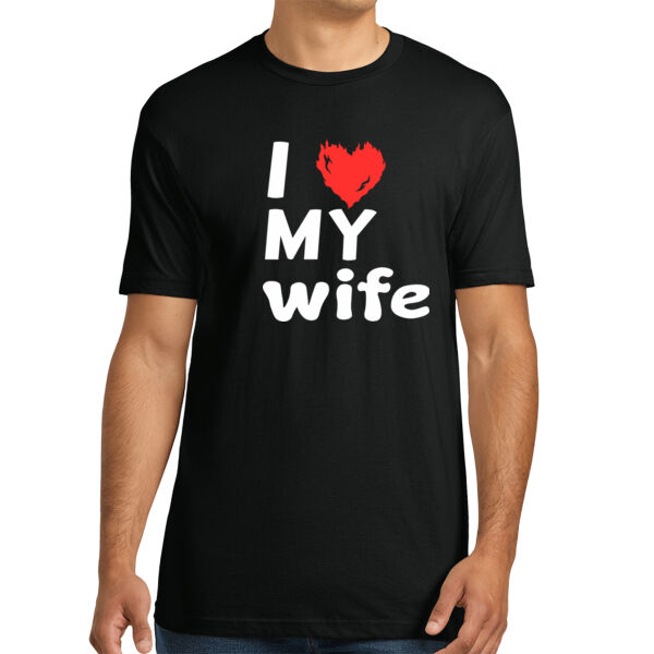 I Love My Wife - Unisex Premium Cotton T-Shirt Thumbnail