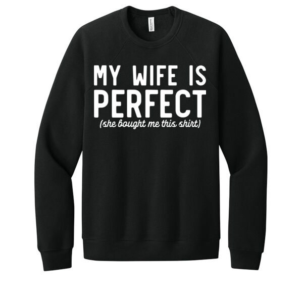 My Wife Is Perfect - Unisex Premium Fleece Crew Sweatshirt Thumbnail