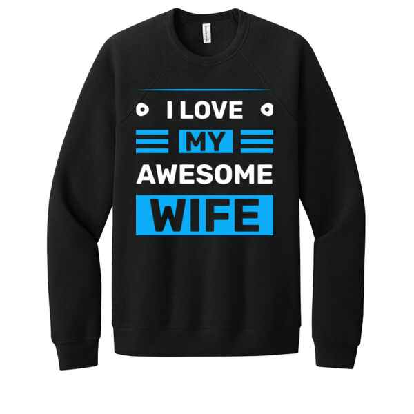 I Love My Awesome Wife - Unisex Premium Fleece Crew Sweatshirt Thumbnail
