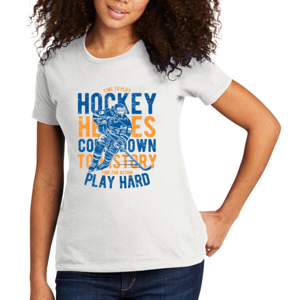 Time to Play Hockey - Women's Premium Cotton T-Shirt Thumbnail