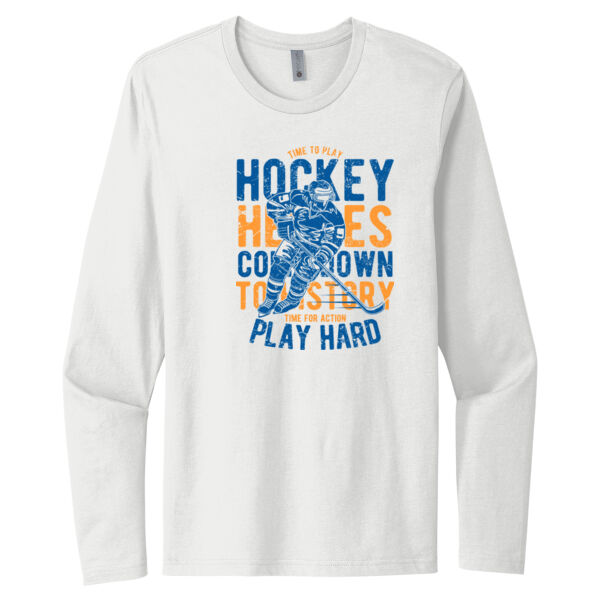 Time to Play Hockey - Unisex Premium Cotton Long Sleeve T-Shirt Thumbnail