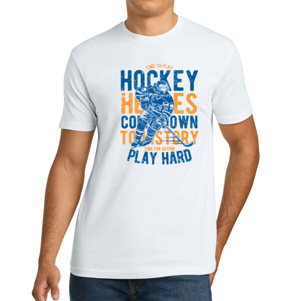 Time to Play Hockey - Unisex Premium Cotton T-Shirt Thumbnail