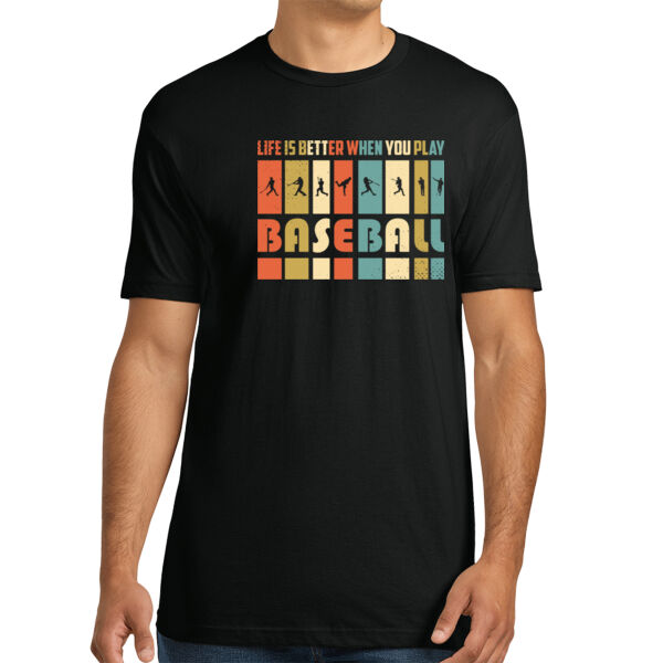 Life Is Better With Baseball - Unisex Premium Cotton T-Shirt Thumbnail