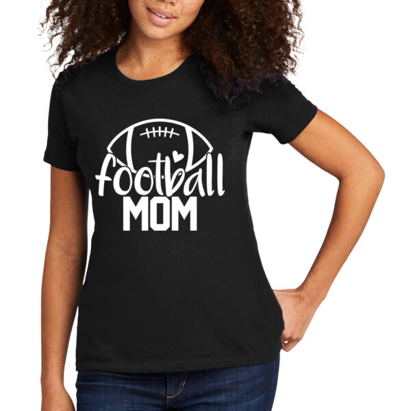Football Mom - Women's Premium Cotton T-Shirt Thumbnail