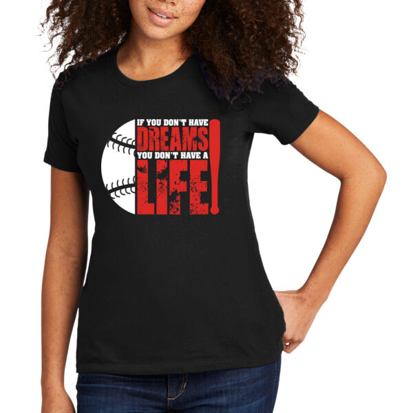 Baseball Dreams - Women's Premium Cotton T-Shirt Thumbnail