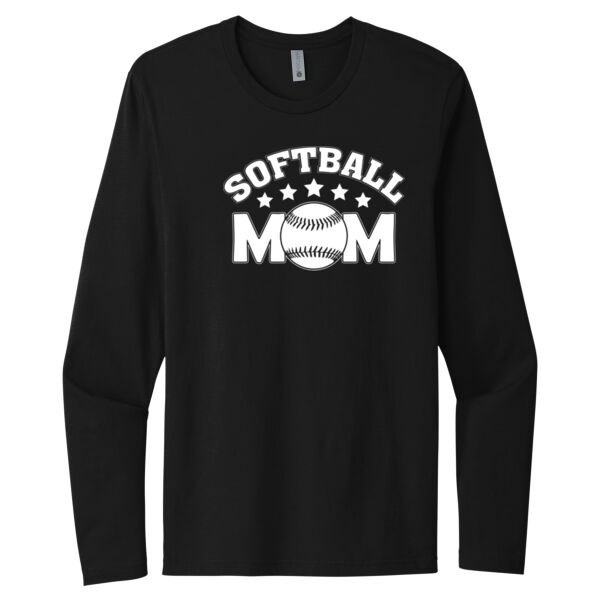 Softball Mom - Unisex Premium Cotton Long Sleeve T-Shirt Thumbnail
