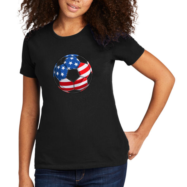 USA Soccer - Women's Premium Cotton T-Shirt Thumbnail