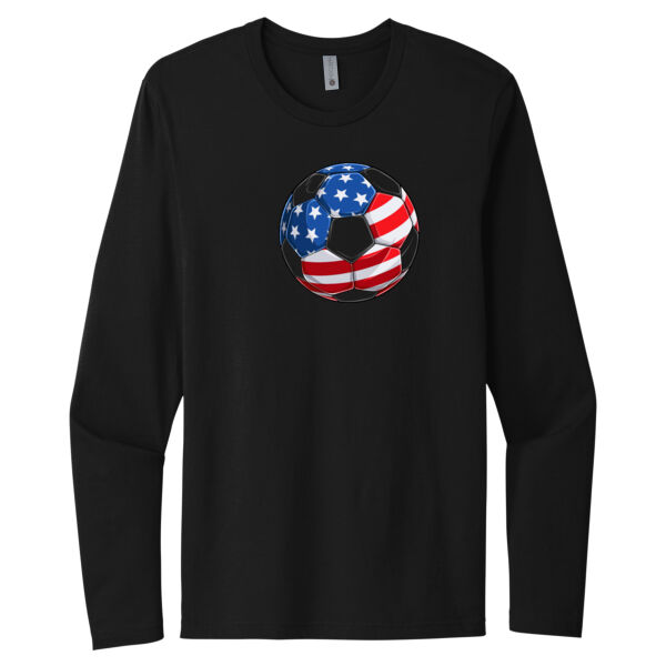 USA Soccer - Unisex Premium Cotton Long Sleeve T-Shirt Thumbnail