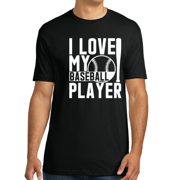 Love My Baseball Player - Unisex Premium Cotton T-Shirt Thumbnail