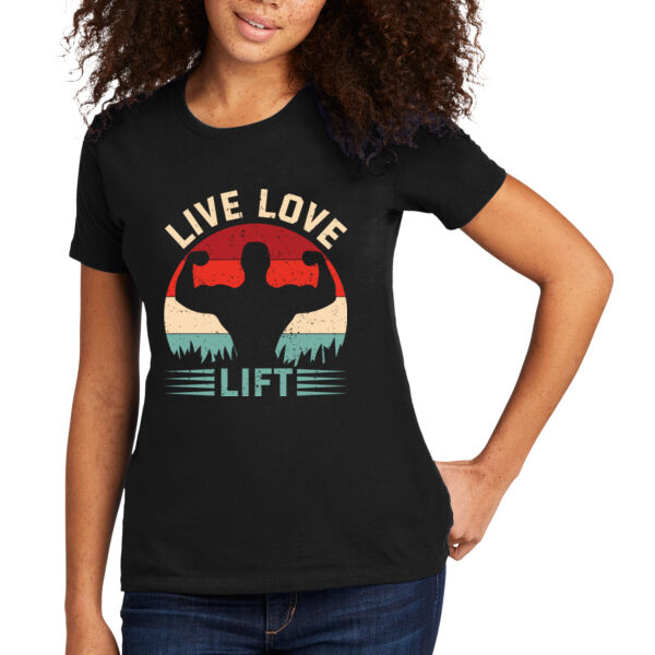 Live Love Lift - Women's Premium Cotton T-Shirt Thumbnail