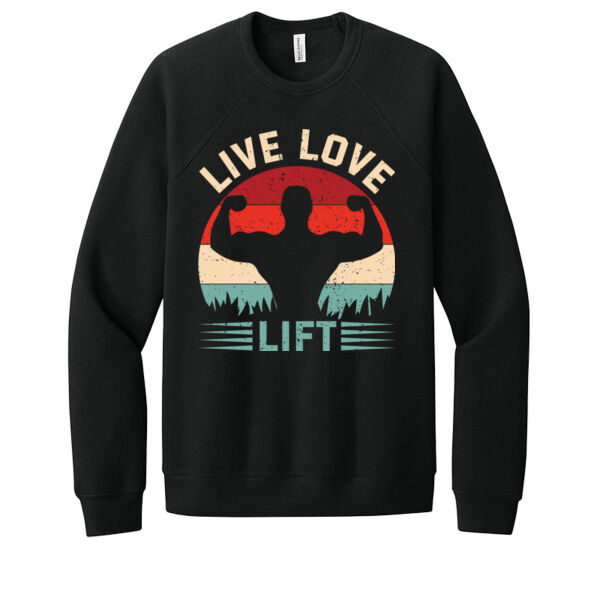 Live Love Lift - Unisex Premium Fleece Crew Sweatshirt Thumbnail