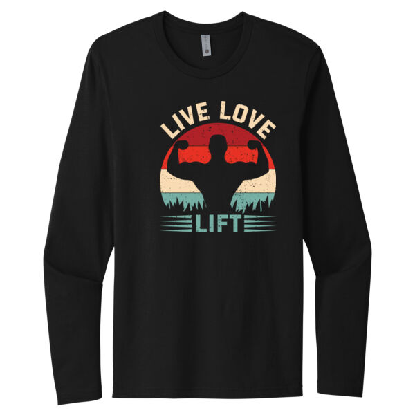 Live Love Lift - Unisex Premium Cotton Long Sleeve T-Shirt Thumbnail