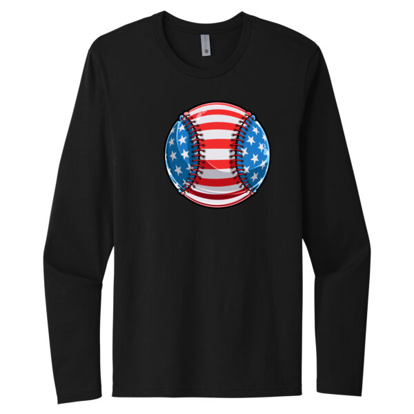 USA Baseball - Unisex Premium Cotton Long Sleeve T-Shirt Thumbnail