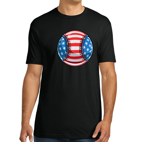 USA Baseball - Unisex Premium Cotton T-Shirt Thumbnail