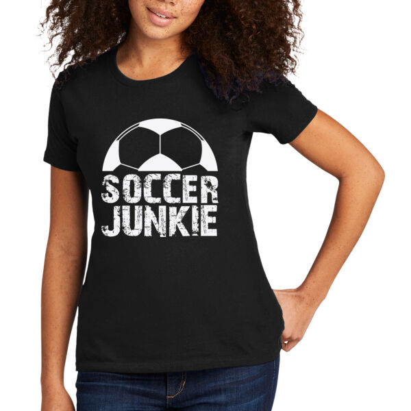 Soccer Junkie - Women's Premium Cotton T-Shirt Thumbnail