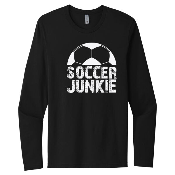 Soccer Junkie - Unisex Premium Cotton Long Sleeve T-Shirt Thumbnail