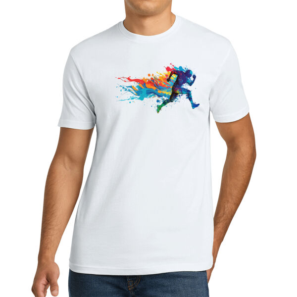 Colorful Football - Unisex Premium Cotton T-Shirt Thumbnail