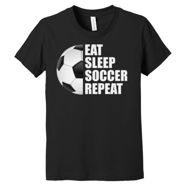 Eat Sleep Soccer Repeat - Youth Jersey Short Sleeve Tee Thumbnail